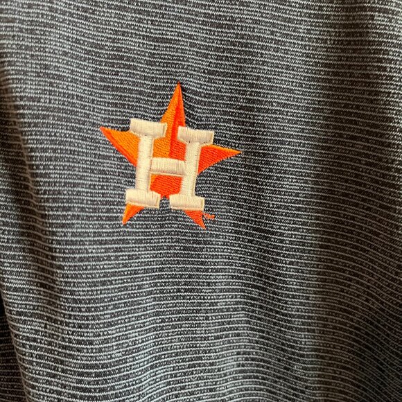 Tommy Bahama Blue/Pinstripe Houston Astros Polo Shirt. Men's - Size XL - Picture 3 of 5